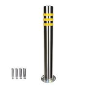 Bollard de Sécurité en Acier Inoxydable, Design Réfléchissant la Nuit, Bornes de Circulation pour Allée, Entrepôt, Barrière de Stationnement, Colonne Anti-Collision(75 * 9cm/30 * 3.5in)