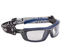 Bollé BAXTER - Montura PC negro y azul - Ocular incoloro en PC anti-vaho y anti-rayaduras PLATINUM - cinta y espuma BAXPSI Taille Unique (Lot de 2)