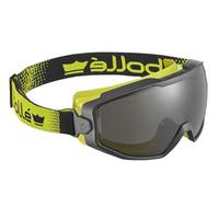 BOLLE Ocular en PC ahumado antirayaduras y antivaho PLATINUM - Montura en PC/TPR noir/amarillo ventilada (indirecta) pour adultes, idéal pour utilisation pratique, format pratique