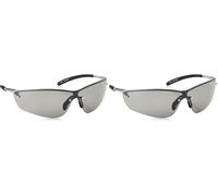 Bollé SILPSF Lunettes Monture en métal avec lentille anti-rayures et antibuée Tipgrip PC, fumée