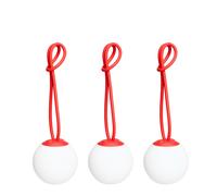 Bolleke Mini Lampe Portable Lot de 3 Rouge