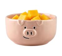 Bols à céréales en céramique - Forme de porc de 15,5 cm | Bol de petit-déjeuner animal mignon | Tasse à nouilles instantanée créative pour dessert soupe | Design mignon | Porcelaine
