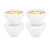 Bols à snacks en porcelaine - ORION - 6 cm - 40 ml - 4 pièces - Blanc - Résistant à 200°C - Compatible lave-vaisselle