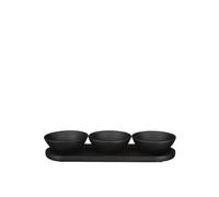 Bols avec plateau Mica Decorations Tomar Noir Bois de manguier H5xl12xL36cm