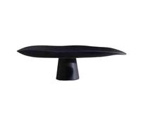 Bols de fruits Coupe à fruits asymétrique sur pied, plat de service minimaliste et moderne for apéritifs, décoration table for salon(Noir,Grand)