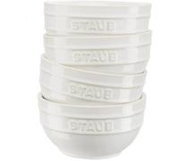 Staub Set de bols Céramique 12 cm 400 ml - Lot de 4 Blanc ivoire