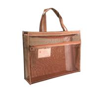 Bolsas de malla con cremallera,Bolsa de malla para suministros de arte, Bolsa-de proyectos A3 para escuel, Bolsa de almacenamiento de arte transparente de 17 x 13 x 4,4 pulgadas avec asa y cremallera