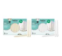 Bolsius 103400335505 Lot de 100 bougies effilées Ivoire 25,4 cm Crème & 103400335502 Lot de 100 bougies coniques 25,4 cm Blanc