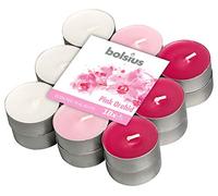 Bolsius - 18 Bougies Chauffe-Plat Parfumées - Orchidée Rose - Durée de Combustion de 4 Heures - Diamètre 38 mm - Extraits Naturels - Contient de la Cire Végétalienne - Sans Huile de Palme