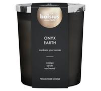 Bolsius - Bougie parfumée avec couvercle - noir - Onyx Earth - 75h - Bougie parfumée décorative - À base de cire végétale naturelle - Sans huile de palme