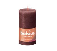 BOLSIUS Bougie pilier rouge velours rustique brillant 13 cm x 7 cm