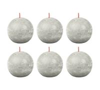 Bolsius Bougies boule Shine 6 pcs Gris sableux
