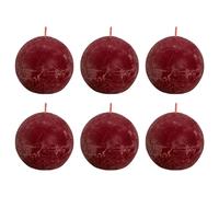 Bolsius Bougies Boule Shine Rouge Velours