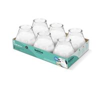 Bolsius - Bougies D'extérieur - 6 Pièces - En Verre - Transparant - Durée de Combustion 70 Heures - Sans Huile de Palme - Combustion Propre - Mèche en Coton