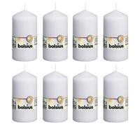 Bolsius Bougies Pilier Blanc 8 pcs