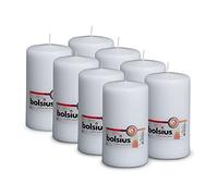 BOLSIUS Bougies pilier lisses Blanc 20 cm