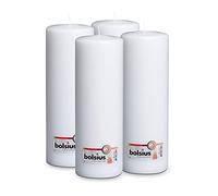 BOLSIUS Bougies pilier lisses Blanc 30 cm