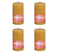 Bolsius Bougies pilier rustiques 4 pcs - Jaune nid d'abeilles