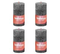 Bolsius Bougies pilier Shine 4 pcs Gris orageux