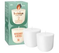 Bolsius CleanLight Recharge - Bergamote & Néroli - 2 pièces - 24h - Cire végétale naturelle - Concept durable