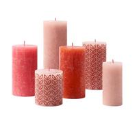 Bolsius Coffret cadeau de bougies rustiques - Coucher de soleil de coquelicot - Boîte de 6 bougies - Longue durée de combustion - Bougie domestique - Décoration d'intérieur