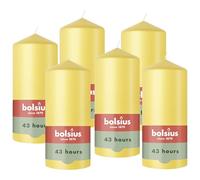 Bolsius - Essentials - Bougie cylindrique lisse - jaune - 13 cm - Bougies décoratives - Contient de la cire végétale naturelle - Sans huile de palm