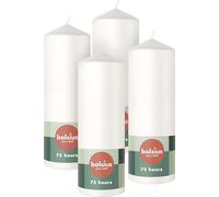 Bolsius - Lot de 4 bougies piliers - Blanc - 20 x 7 cm