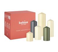Bolsius - Lot de 6 bougies - Nature - Bougies décoratives - Contient de la cire végétale naturelle - Sans huile de palme