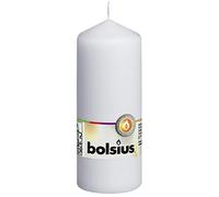 Bolsius Lot de Bougies Pilier, Cire de Paraffine, Blanc, Pillar Candle, Single in Cello, 150/60 mm