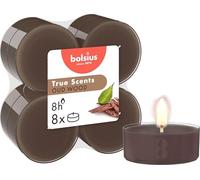 Bolsius Maxi Lights Lot de 8 lampes en bois d'oud 8 heures Cire Marron Taille unique