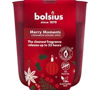 Bolsius - Merry Moments - Bougie Parfumée - 6 Pièces - Durée de Combustion de 25 Heures - 80 x 73mm - Extraits Naturels - Contient de la Cire Végétalienne - Sans Huile de Palme