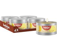 Bolsius - True Citronella - Lot de 4 Bougies d'extérieur en Métal - Parfum Citronnelle - Décoration Extérieure - Durée de Combustion 22 Heures