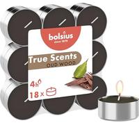 Bolsius True Scents Lot de 18 bougies chauffe-plat parfumées Grenade Longue durée de combustion 4 heures Décoration intérieure Extraits naturels Cire végétalienne Sans huile de palme