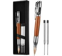 Bolt Action Premium Stylo à Bille,pour écriture de Bureau Rétractable avec 5 Recharge et Coffret Cadeau,en Métal,pour EDC Signature