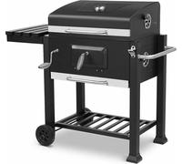 Bolt Edge, Barbecue au charbon de bois avec fumoir - Barbecue sur roulettes - Pour 5-10 personnes - Avec support