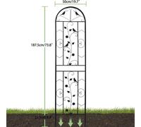 Bolt Edge Coin de jardin en métal - set de 2 - 210×50cm - Sierra de jardin moderne - Anti-rouille - Noir - Pour plantes & terrasse