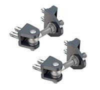 BOLTONHD-4D Lot de 2 charnières de portail Locinox à visser - Charge maximale : 200 kg - Ouverture à 180° - Largeur du vantail jusqu'à 2000 mm (RAL7016 - Gris anthracite)