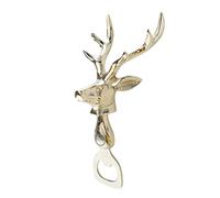 Boltze 1012442 Décapsuleur en forme de cerf Argenté brillant Avec tête de cerf En métal/aluminium Idée cadeau