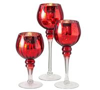 Boltze 2001915 Minou Photophore Rouge 20-30 cm (Set 3)