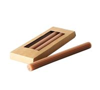 Boltze 2060648 Classic Lot de 4 bougies à tige en cire, surface striée, design classique, marron, 25 cm, décoration