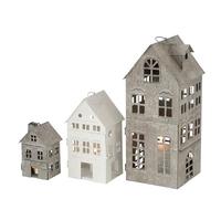 Boltze Firenza 4029300 Lot de 3 lanternes Design élégant sans Bougies, décoration pour Appartement, Maison, intérieur, bougeoir, Blanc.
