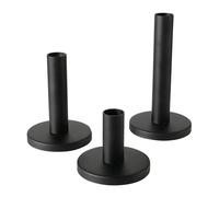 Boltze Malko 2004618 Lot de 3 chandeliers, en fer, design moderne, pour bougies, bougeoirs, accessoires de bougies Noir
