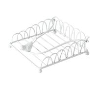 Boltze Ria 1021429 Lot de 2 porte-serviettes en métal et fer carré Couleur blanche