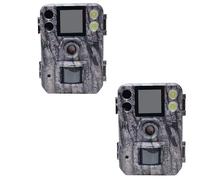BolyGuard Lot de 2 caméras de chasse 37 MP 4K avec double flash (infrarouge rouge et LED blanche) IP67 Wildlife Game Caméra avec écran LCD couleur 1,44" pour la surveillance extérieure