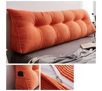 Bomaty Coussin triangulaire pour tête de lit, canapé, sofa, housse amovible, coussin confortable de lecture, de relaxation, de soutien lombaire