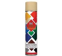 Bombe de peinture - Crème - RAL 1015 - Brillant - Décoration - Tous supports - Hit Color - 600ml