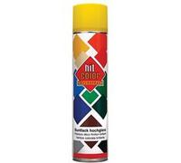 Bombe de peinture - Jaune colza - RAL 1021 - Brillant - Décoration - Tous supports - Hit Color - 600ml