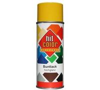 Bombe de peinture - Jaune colza - RAL1021 - Satiné - Décoration - Tous supports - Hit Color - 400ml