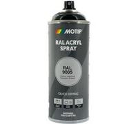 Bombe de peinture - Noir - RAL 9005 - Brillant - Acrylique - Tous supports - MoTip - 400ml Noir