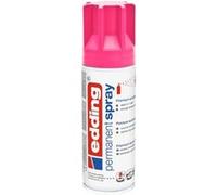 Edding 5200 spray permanent - rose fluorescent mat - 200 ml - peinture acrylique pour peindre ou décorer verre, métal, bois, céramique, plastique, toile - peinture acrylique en aérosol